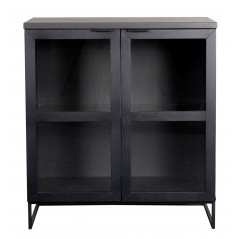 RO Everett cabinet Glass Small Black